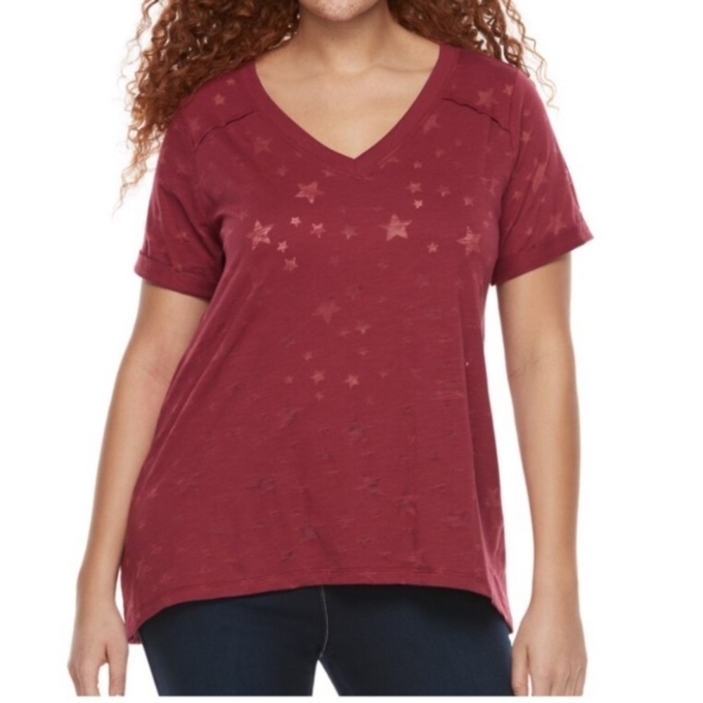 EUC Rock & Republic Sexy burnout star tee